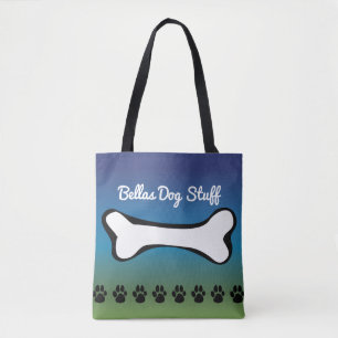 Bolsa Tote Inclinação azul acessório do brinquedo do cão 