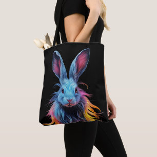 Bolsa Tote Incrível Coelho Azul no Fogo