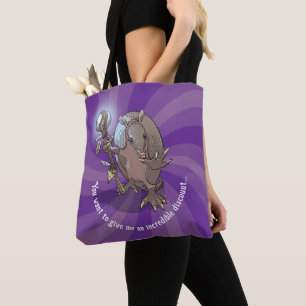 Bolsa Tote Incrível Desconto Hiponético Funny Armadillo