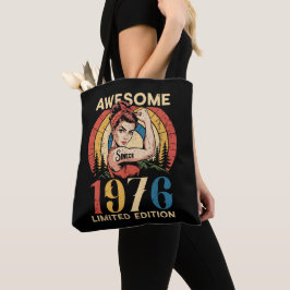 Bolsa Tote Incrível Desde 1976 50º Aniversário Feminino Vinta