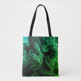 Bolsa Tote Incrível Verde + Espirais de Verde Escuro Neste Re
