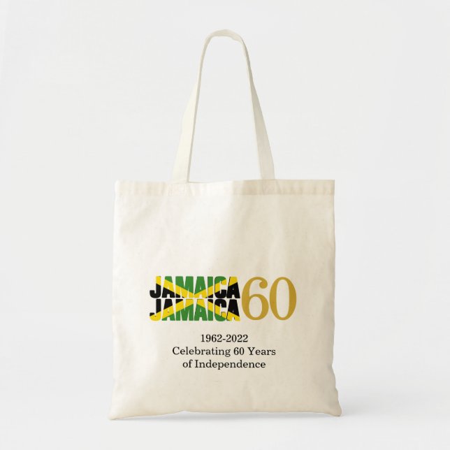 Bolsa Tote Independência Patriótica JAMAICA 60º Aniversário (Frente)