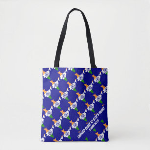 Bolsa Tote INDIA FLAG Christian Isaiah CUSTOM