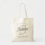 Bolsa Tote Indiana Wedding Welcome Tote Bag<br><div class="desc">Este bolsa de Indiana é perfeito para receber convidados da cidade para o seu casamento! Embale-o com guloseimas locais para um pacote de boas-vindas extra divertido.</div>