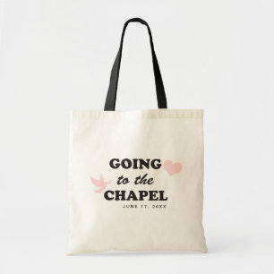 Bolsa Tote Indo para a Capela Noiva para Casar Personalizad