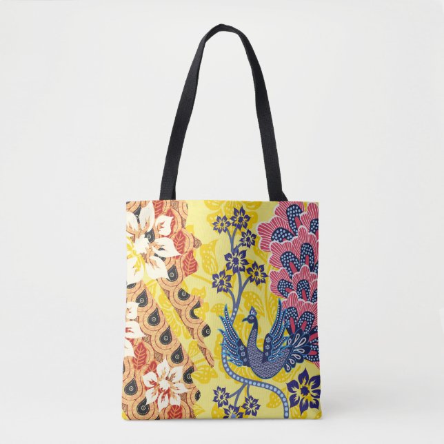 Bolsa Tote Indonesian batik motifs with very distinctive plan (Frente)