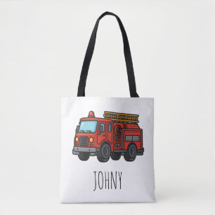 Bolsa Tote Infantil Caminhão de Bombeiros Vermelho