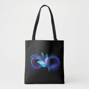 Bolsa Tote Infinidade brilhante com borboleta mágica