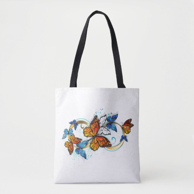 Bolsa Tote Infinidade de Borboletas Monarca (Frente)