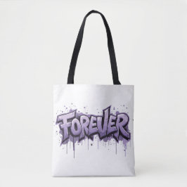 Bolsa Tote Infinidade de Lavanda de grafite "FOREVER"