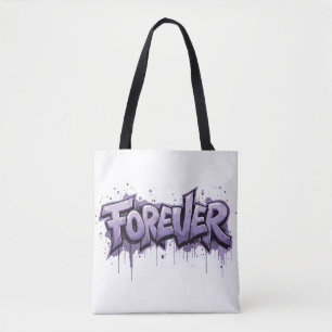 Bolsa Tote Infinidade de Lavanda de grafite "FOREVER"