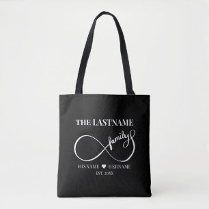 Bolsa Tote Infinity Personalized Family Name e Est. Data