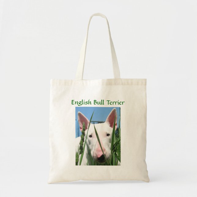 Bolsa Tote Inglês bonito bull terrier (Frente)
