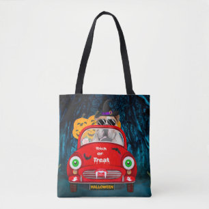 Bolsa Tote Inglês Bulldog Motorista de Carro Assustador Hallo