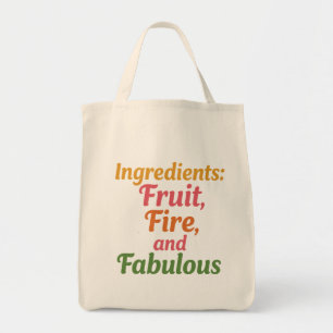 Bolsa Tote Ingredientes: Fruta, Fogo e Fabuloso – Tot de Merc