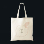 Bolsa Tote Iniciais de Borboleta Rosa Nouveau<br><div class="desc">Blush rosa vintage art nouveau borterfly bridal party monograma,  bolsa de presente inicial. Motif de borboleta de arte nouveau em curva detalhada inspirado na clássica arte nouveau design. Personalize com sua dama de pontas ou convidados iniciais. Projetado para combinar com nossa Coleção de Casamentos de Borboletas Vintage Art Nouveau.</div>