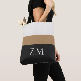 Bolsa Tote Iniciais Personalizadas | Design Listrado Premium