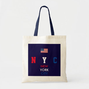 Bolsa Tote Iniciais personalizadas New York da bandeira dos