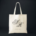 Bolsa Tote Inicial do monograma personalizado de boas-vindas<br><div class="desc">Clique no botão "Personalizar" para mover as iniciais para o visual desejado! Certifique-se de conferir mais de 100 bolsas de casamento na minha loja!</div>