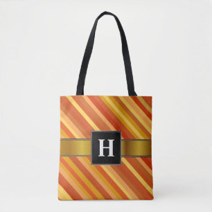 Bolsa Tote Inicial; Teste padrão colorido Peixe