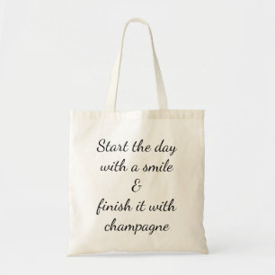 Bolsa Tote Iniciar Sorriso Concluir Champanhe Sábio de Cotaçã