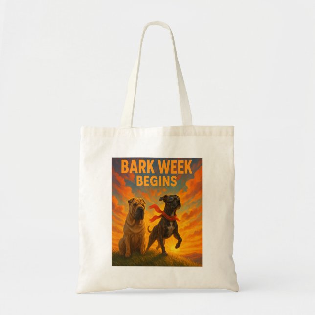 Bolsa Tote Início da Semana do latido (Frente)