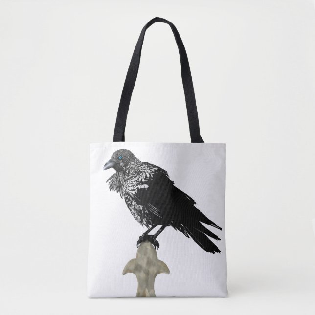 Bolsa Tote Inked Raven (Frente)