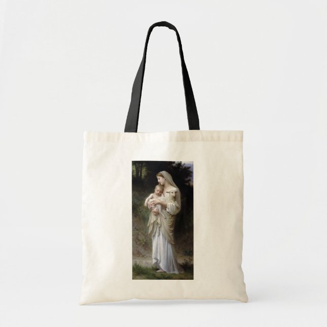 Bolsa Tote Innocence (Madonna e Child), Bouguereau (Frente)