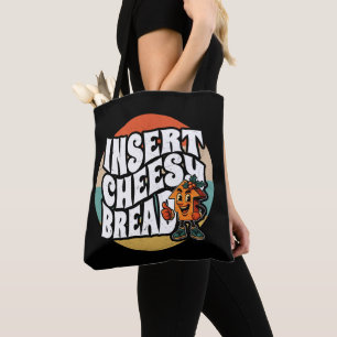 Bolsa Tote Inserir Seta de Pão Queijoso Arte Divertida para A