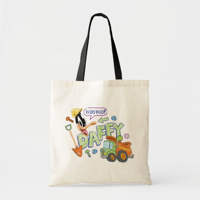 Bolsa Tote INSETOS BUNNY BUILDERS™| Arte de desenho DAFFY DUC (Frente)