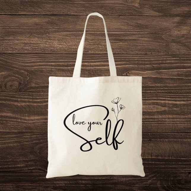 Bolsa Tote Inspiração "Ame o seu próprio" (Criador carregado)