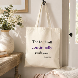 Bolsa Tote Inspiração cristã o Senhor irá guiar você