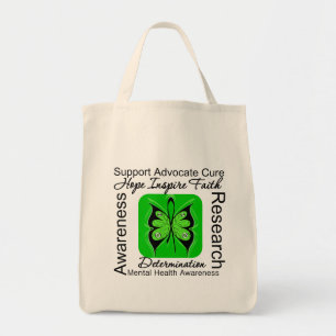 Bolsa Tote Inspiração da borboleta - consciência da saúde