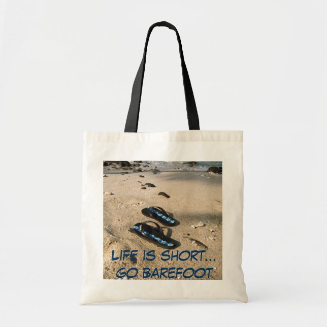 Bolsa Tote Inspiração descalça da praia (Frente)