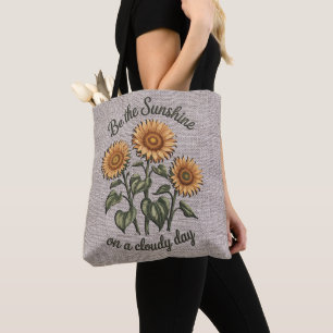 Bolsa Tote Inspiração Seja A Cotação/Sublimação Sunshine