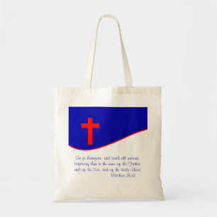 Bolsa Tote Inspirado na Bandeira Cristã