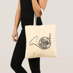 Bolsa Tote Instrumento clássico de bronze da trompa francesa