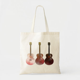 Bolsa Tote Instrumento de Vintagem Rústica dos Guitarras Ac
