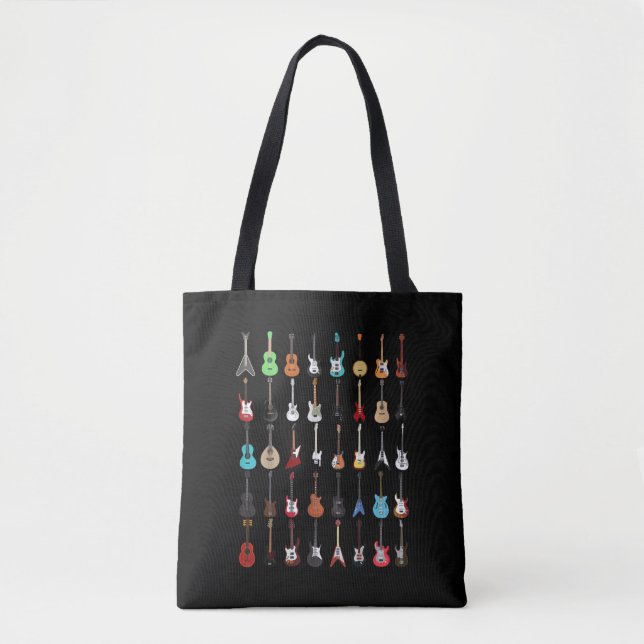 Bolsa Tote Instrumento Musical de Violão Rock and Roll (Frente)