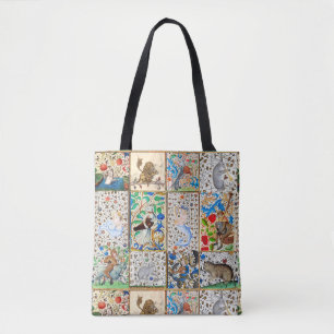 BOLSA TOTE INSTRUMENTOS MUSICAIS DE JOGO BESTIÁRIO MEDIEVAL