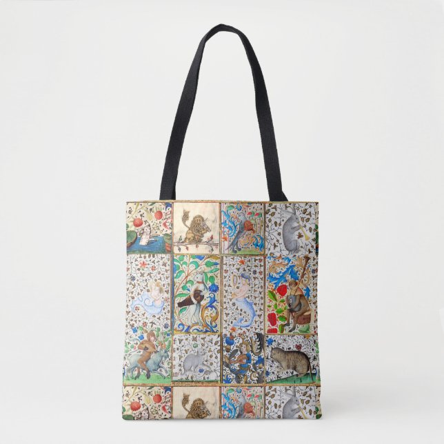 BOLSA TOTE INSTRUMENTOS MUSICAIS DE JOGO BESTIÁRIO MEDIEVAL (Frente)