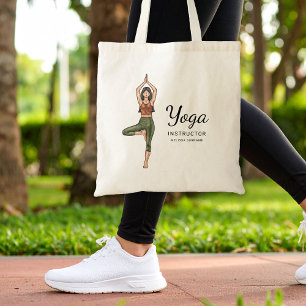 Bolsa Tote Instrutor de Yoga Pose da Árvore Vrikshasana Profe