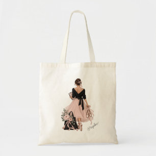 Bolsa Tote Instrutora de Ballet Elegante Garota da Moda