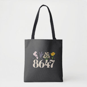 Bolsa Tote intage 8647, Anti Trump, Feminista Floral, Sutil