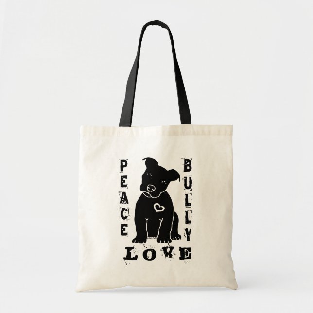 Bolsa Tote Intimidação 2,0 do amor da paz (Frente)
