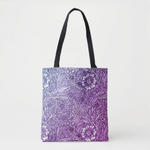 Bolsa Tote Intrair Design floral em matizes roxos e brancos