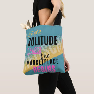 Bolsa Tote Introdução à Solitude Citação Introduzida por Niet