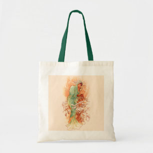 Bolsa Tote Inverno - arte Nouveau de Alphonse Mucha