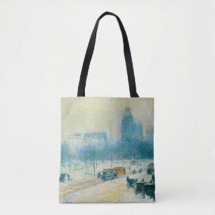 Bolsa Tote Inverno na Union Square por Frederick Childe Hassa