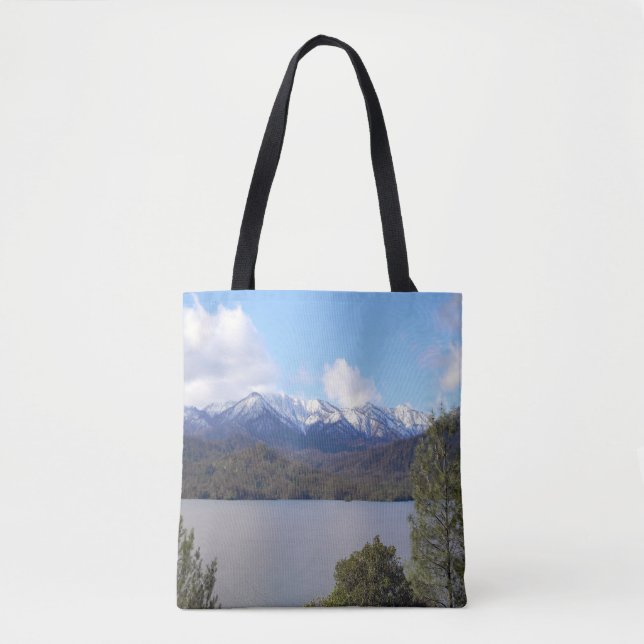 Bolsa Tote Inverno no Lago Whiskeytown... (Frente)